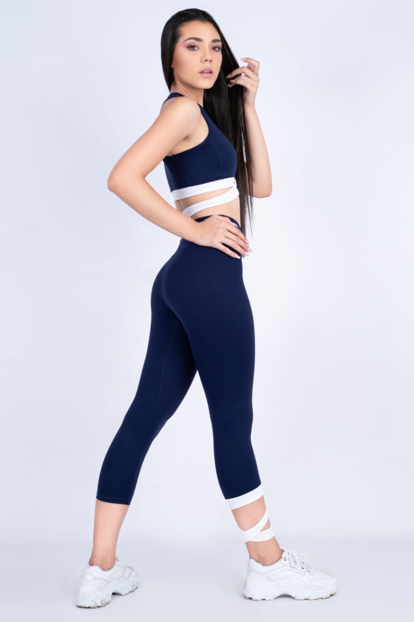 Navy Blue with White Trim Sportswear Set